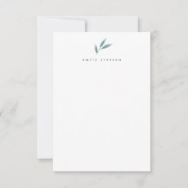 Modern Grey Personlig Stationary Anteckningskort