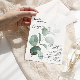 Modern Grey White Möhippa Lingerie Shower Inbjudningar