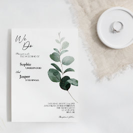 Modern Grey White Vi gör bröllopsinbjudan Inbjudningar