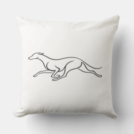 Modern Greyhound Enkel Linje Konst Minimalistisk K Kudde