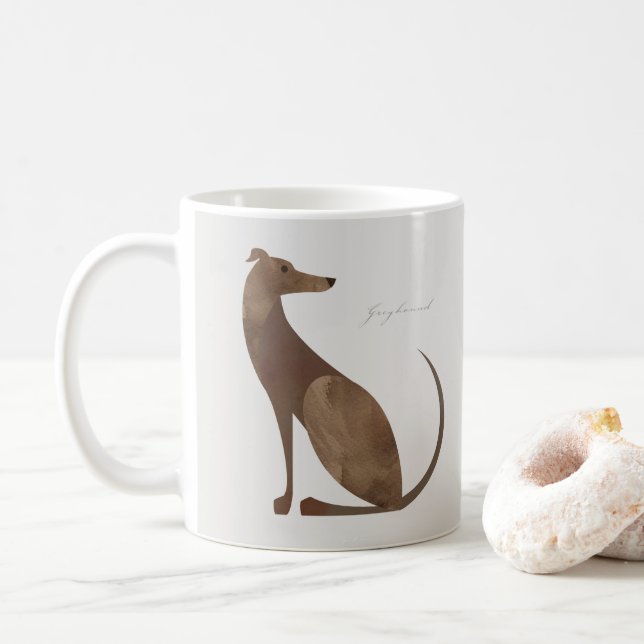 Modern Greyhound Hund Mugg (Med munk)