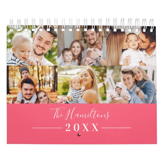Modern Grid Collage Photo Family 2022 Kalender (Omslag)