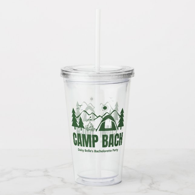 Modern Grön Camp Möhippa Helg Take Away Mugg (Framsida)