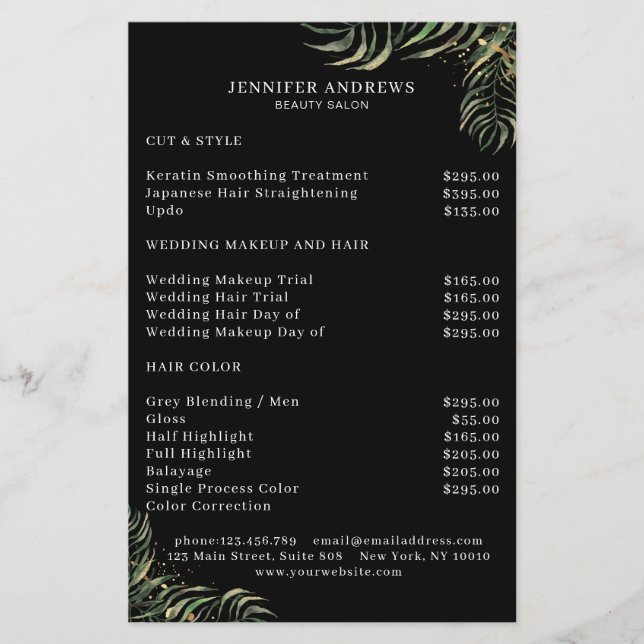 Modern, grön Flyer (Framsidan)