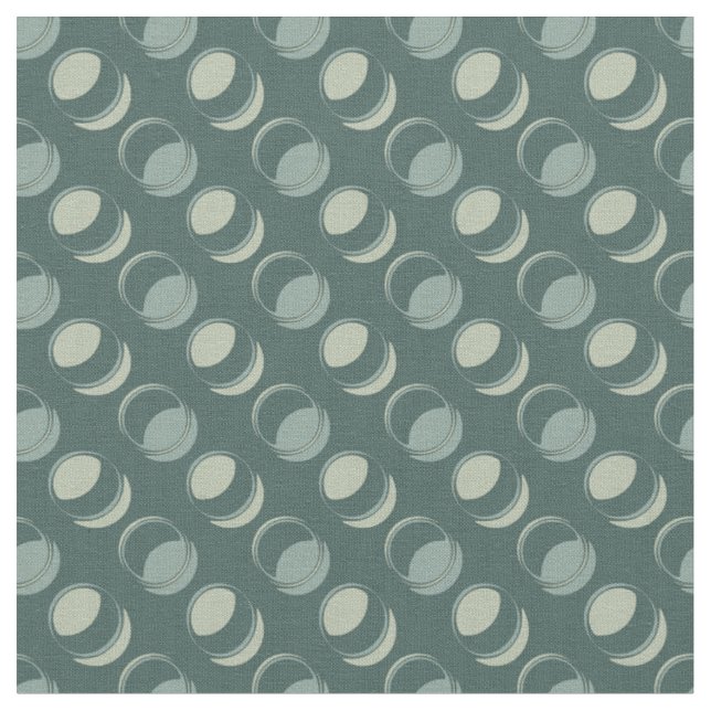 Modern grön geometrisk cirkelmönster tyg (Närbild)