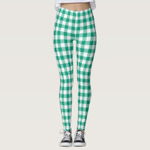 Modern grön gingham karotröja