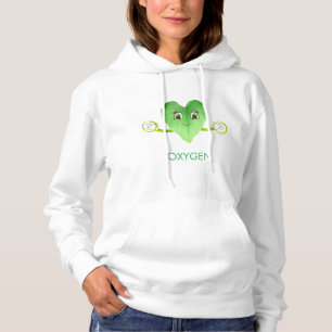 Modern Grön Glad Hjärtformad Blad T Shirt