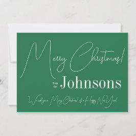 Modern Grön God Jul Julkort