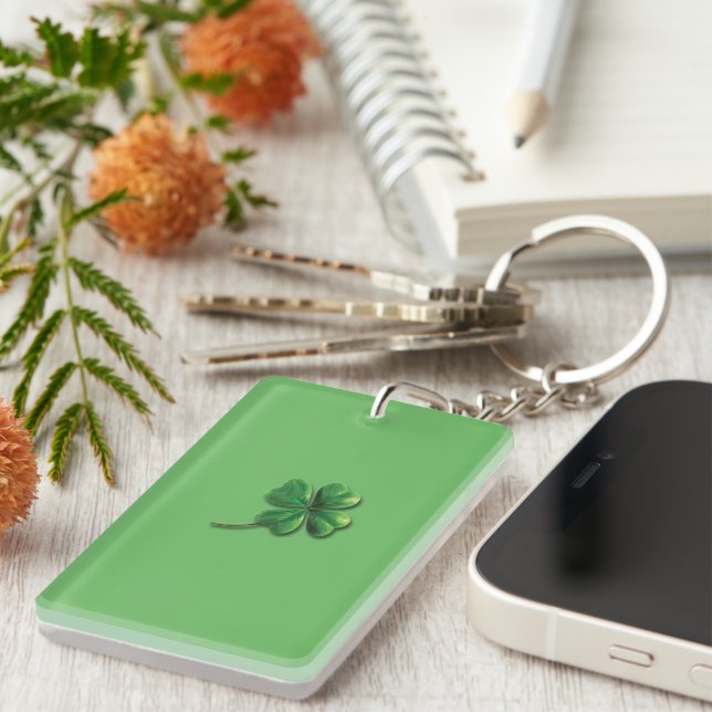 Modern grön irländsk shamrock (Högra Framsidan)