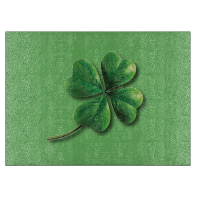 Modern grön irländsk shamrock (Framsidan)