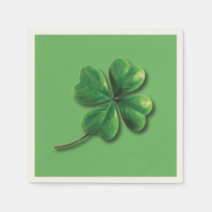 Modern grön irländsk shamrock pappersservett
