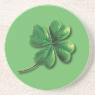 Modern grön irländsk shamrock underlägg