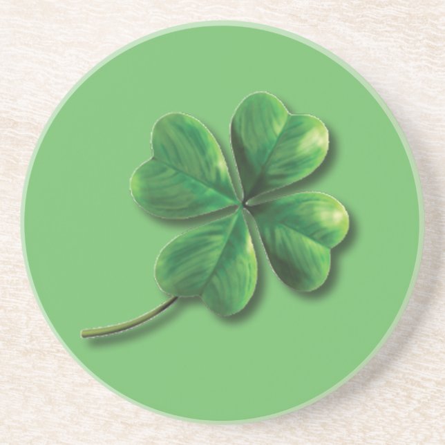 Modern grön irländsk shamrock underlägg (Framsidan)