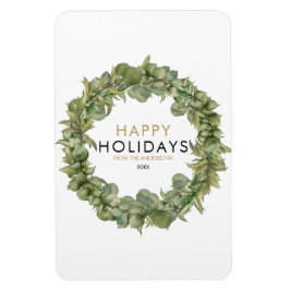 Modern grön krans God Jul jul Magnet