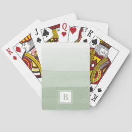 Modern Grön Monogram Casinokort