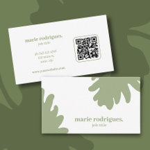 Modern Grön QR-kod Affärsaffischkort