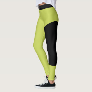 Modern Grön Svart Elegant Kvinnor Anpassat Namn Leggings