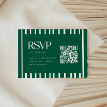 Modern grönrandig examensfest QR-kod