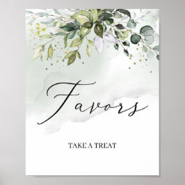 Modern grönska bladverk boho presentkort poster