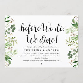 Modern Grönska, Bröllopsrepetition Middag Inbjudningar