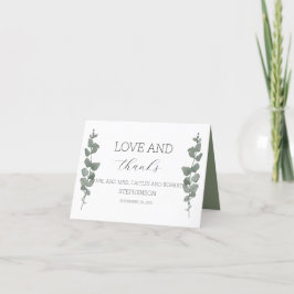 Modern Grönska Tack Kort