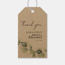 Modern Grönska Vattenfärg Grönska Bröllopsfest Presentetikett