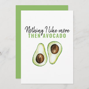 Modern Grönt Avocado-citat för Avocado Älskare-gåv Julkort