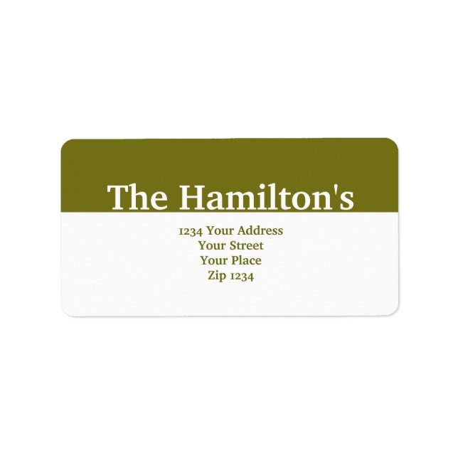 Modern Grönt Banner Adressetikett (Framsidan)