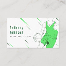 Modern Grönt Basketball Coach Trainer Silhouette