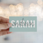 Modern Grönt Beauty Personlig You Namn Visitkort<br><div class="desc">Modern Grönt Beauty Personlig You Namn</div>