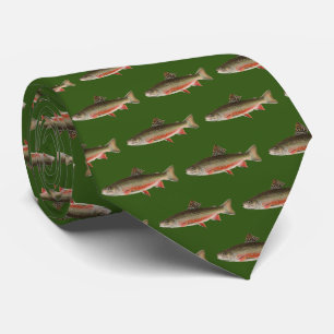 Modern Grönt Black and Rust Fisherman's Neck Tie Slips