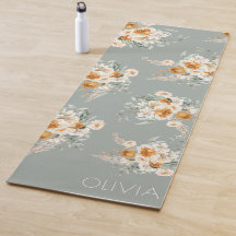Modern Grönt Blommigt