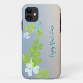Modern grönt blommigt iPhon Fodral