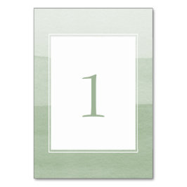 Modern Grönt Bröllop Bordsnummer