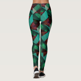 Modern-Grönt-Brown-Mycket bra Leggings