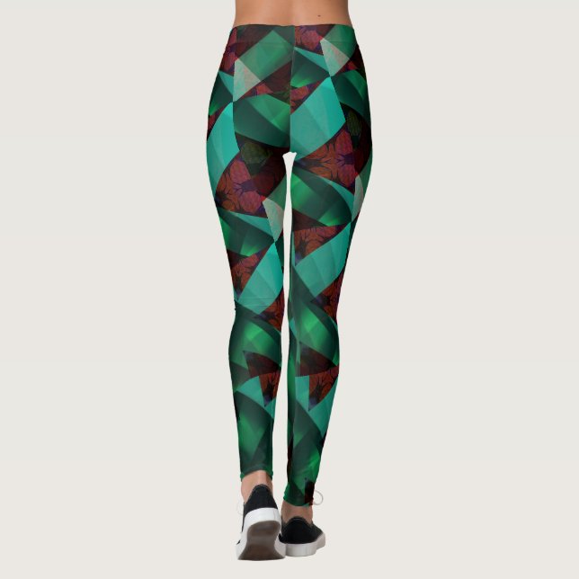 Modern-Grönt-Brown-Mycket bra Leggings (Baksida)