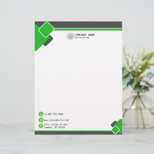 Modern Grönt Business logotyp Letterhead Brevhuvud