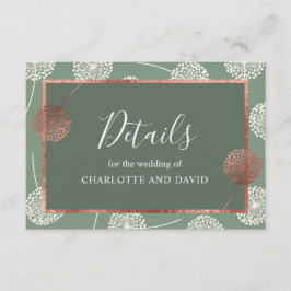 Modern Grönt Dandelion-hölje Tilläggskort