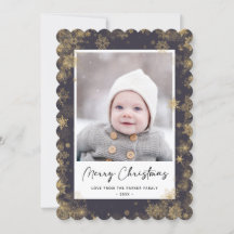 Modern Grönt Elegant Script Snöflingor Bokeh