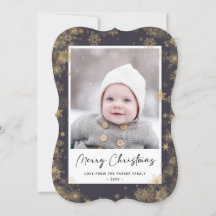 Modern Grönt Elegant Script Snöflingor Bokeh