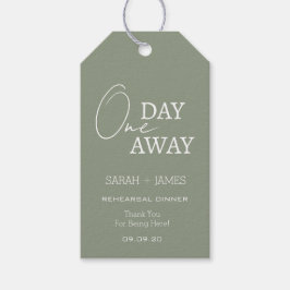 Modern Grönt en dag - daglig repetitionsmiddag Presentetikett