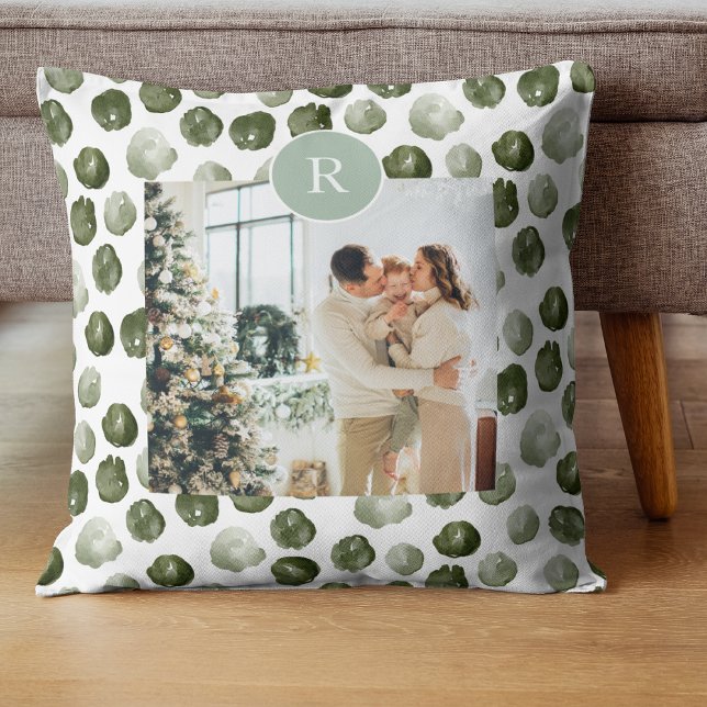 Modern Grönt | Familjefoto | Inledande pil Kudde (Skapare uppladdad)