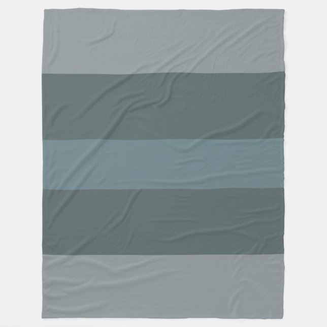 Modern Grönt Färg Block Fleece Blanket (Framsidan)