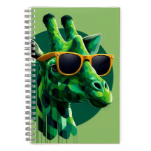 Modern Grönt - färgstark Giraffe bärbar dator