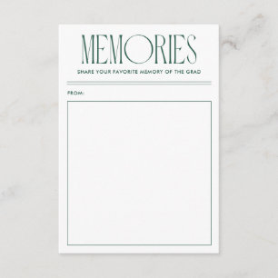 Modern Grönt Favorite Memory Student Tilläggskort