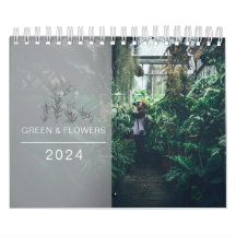 Modern Grönt & Flowers Family Photos Collage 2024