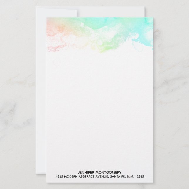 Modern Grönt för Abstrakt och blåfärgsswirls (Framsida)