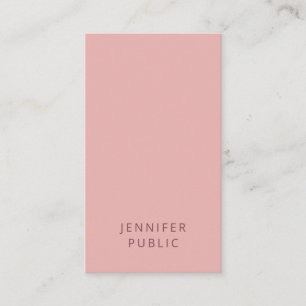 Modern Grönt för enkel design Elegant Rosa Visitkort