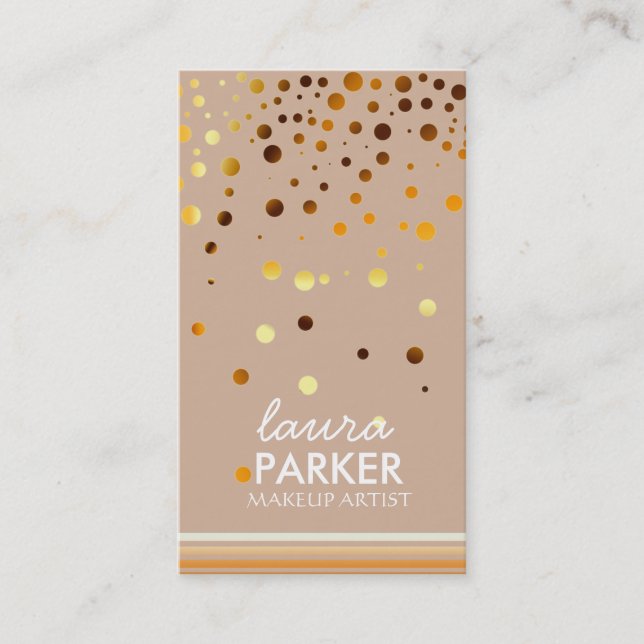 Modern grönt för konstnär för glitterBokeh Makeup Visitkort (Framsida)