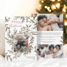 Modern grönt för krans - julfamilj 4 foton